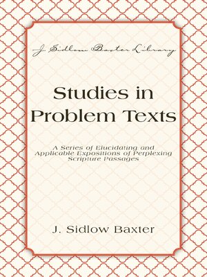 cover image of Studies In Problem Texts